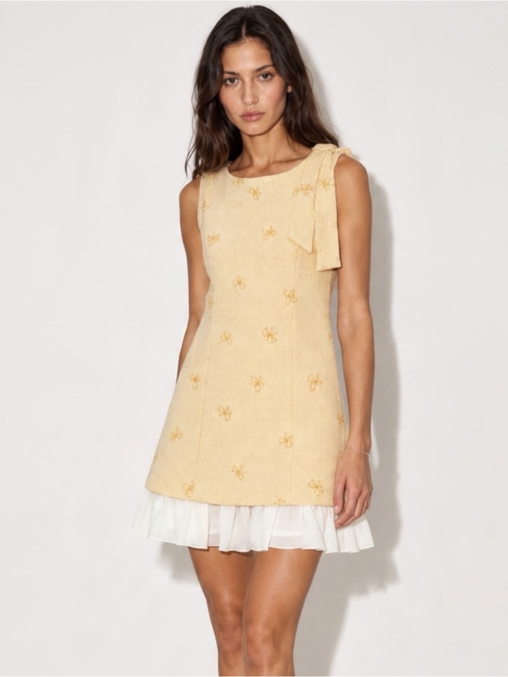 The Magnolia Bow Dress Buttercream / Brand new with tags by Wisteria / Medium - Picture 4 of 5
